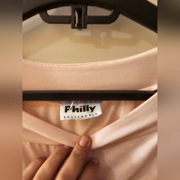 Philly California y2k pink crop top with feather wrists small - Picture 3 of 5